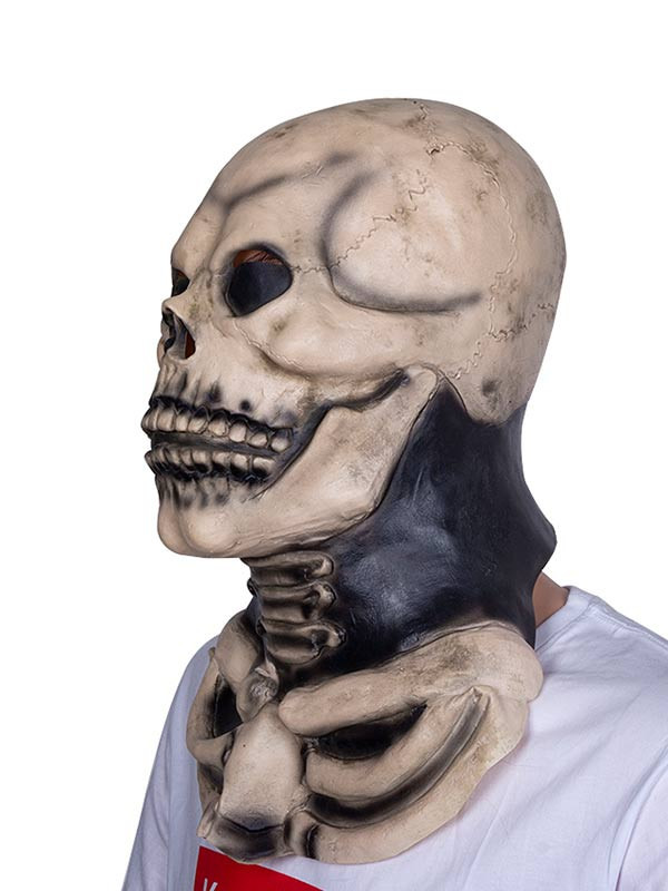 Máscara de esqueleto zombie lateral
