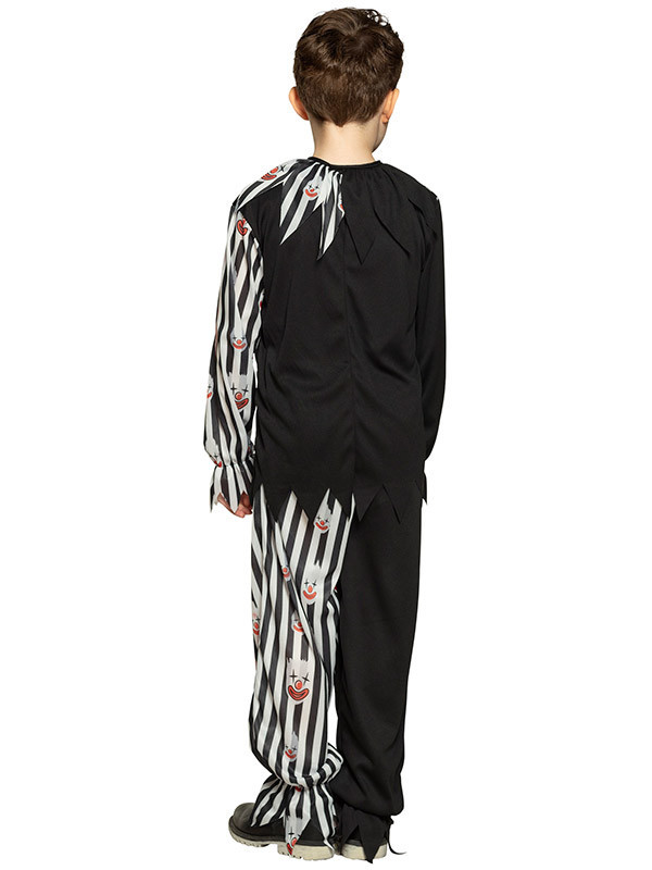 Disfraz payaso diabólico infantil espalda