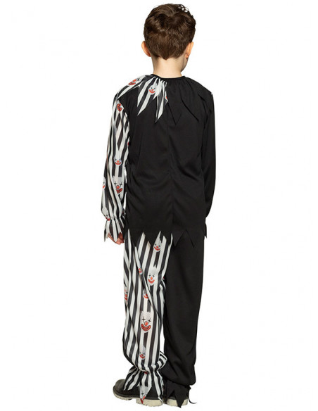 Disfraz payaso diabólico infantil espalda