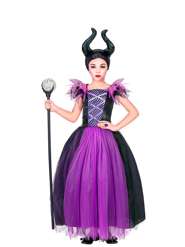 Disfraz maléfica para niña cetro