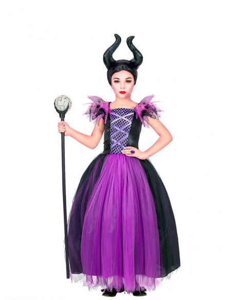 Disfraz maléfica para niña cetro