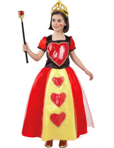 Disfraz reina de corazones niña