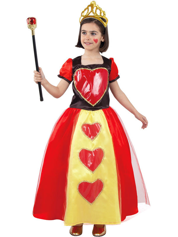 Disfraz reina de corazones niña