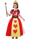 Disfraz reina de corazones niña