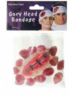 Venda con herida para cabeza