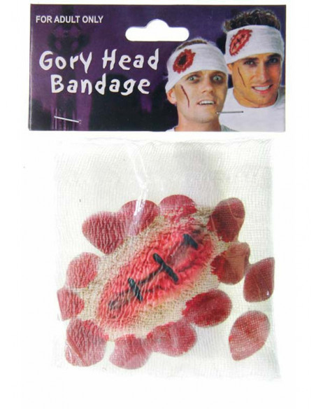 Venda con herida para cabeza