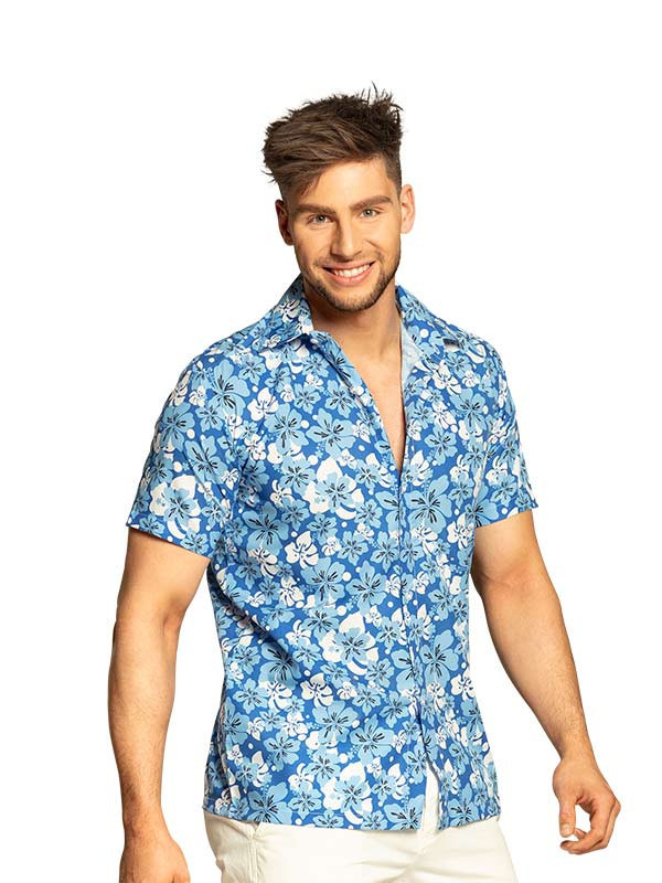 Camisa hawaiano azul