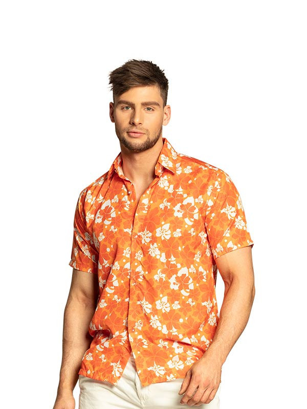 Camisa hawaiano naranja