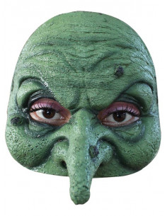 Media máscara bruja de látex