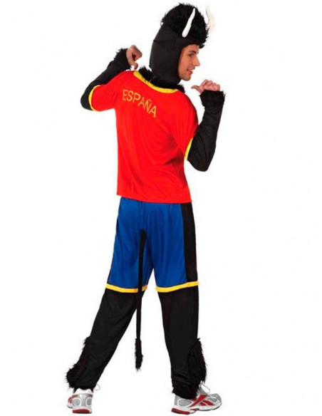 Disfraz toro futbolista español espalda