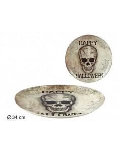Plato Halloween calavera