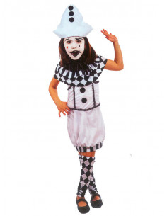 Disfraz arlequina blanca niña
