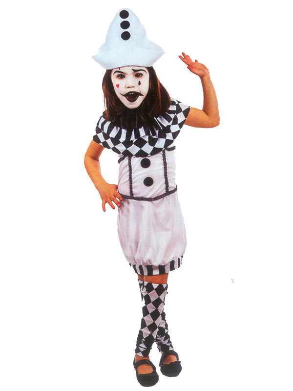 Disfraz arlequina blanca niña