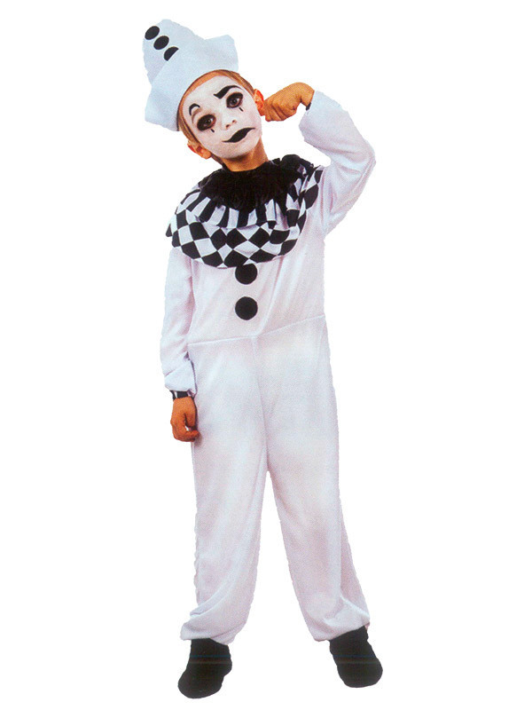 Disfraz arlequín blanco niño
