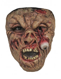 Máscara zombie ojo colgando