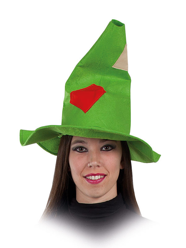 Sombrero bruja verde