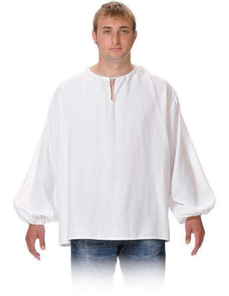 Camisas medievales de mesonero blanca