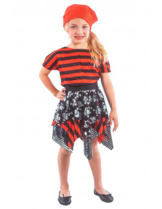 Disfraz pirata calavera para niña