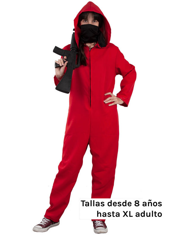 Mono rojo con capucha