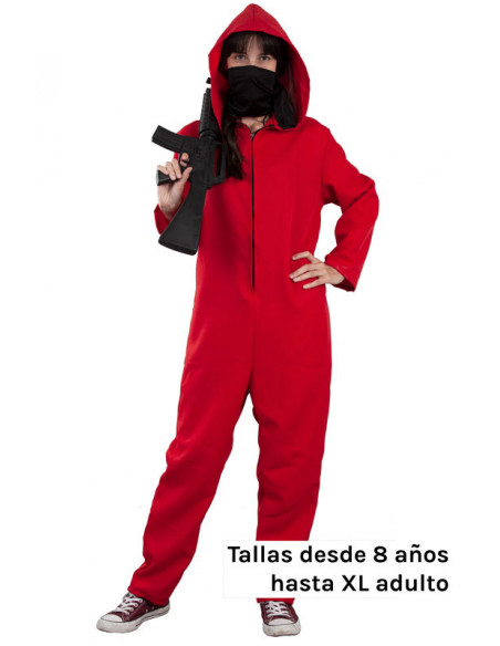 Mono rojo con capucha