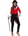 Traje frac femenino rojo