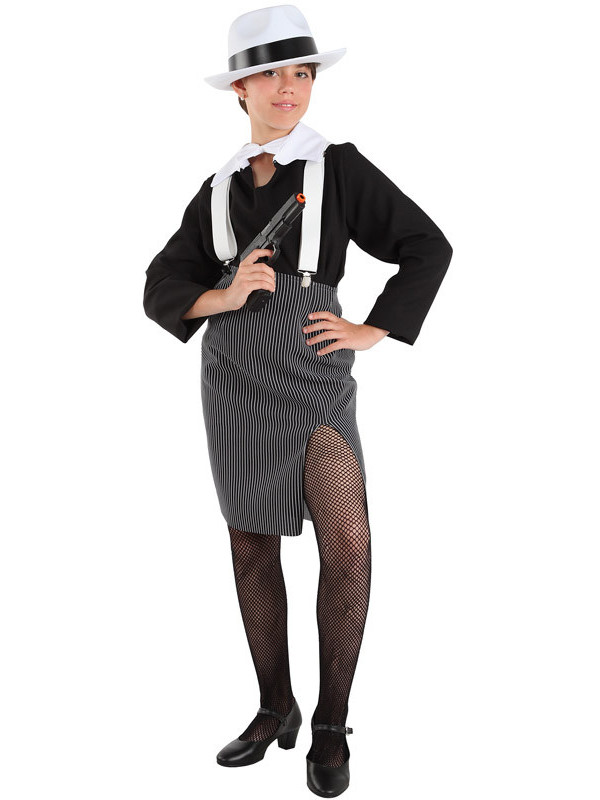 Disfraz de ganster para niña