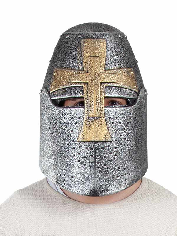Casco cruzado medieval adulto