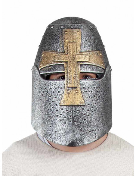 Casco cruzado medieval adulto