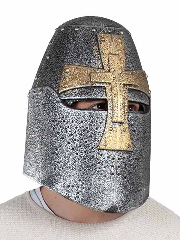 Casco cruzado medieval adulto