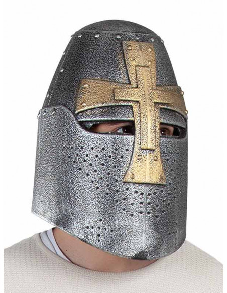 Casco cruzado medieval adulto
