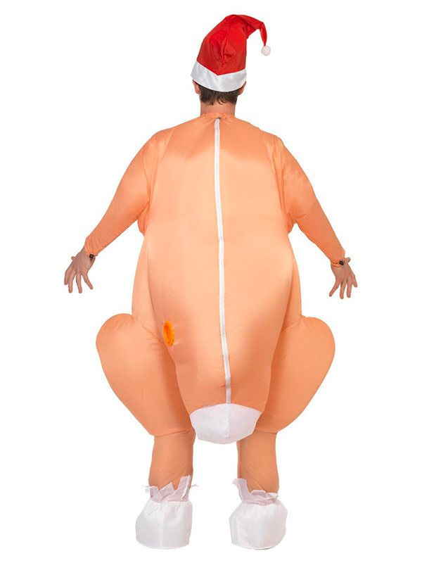 Disfraz pavo asado hinchable espalda