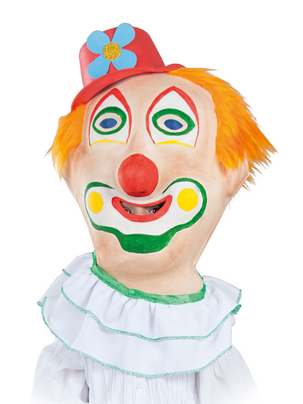 Cabezudo payaso de goma eva