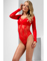 Body rojo de encaje