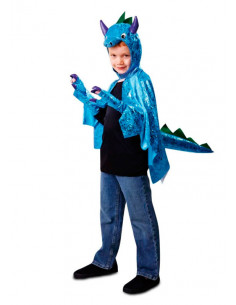 Capa Dinosaurio azul infantil