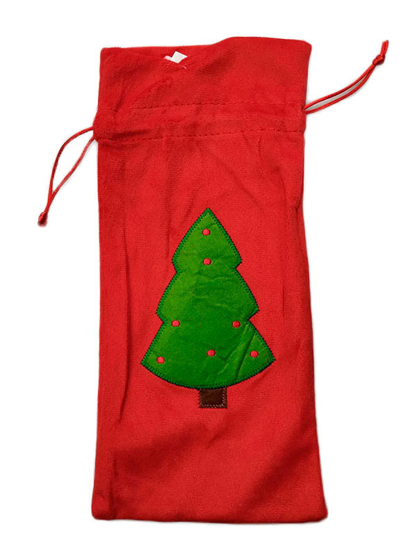 Bolsa navideña para vino