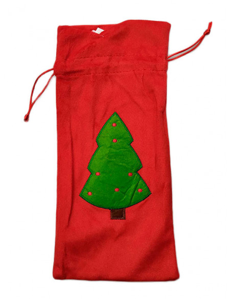 Bolsa navideña para vino