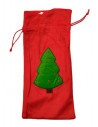 Bolsa navideña para vino