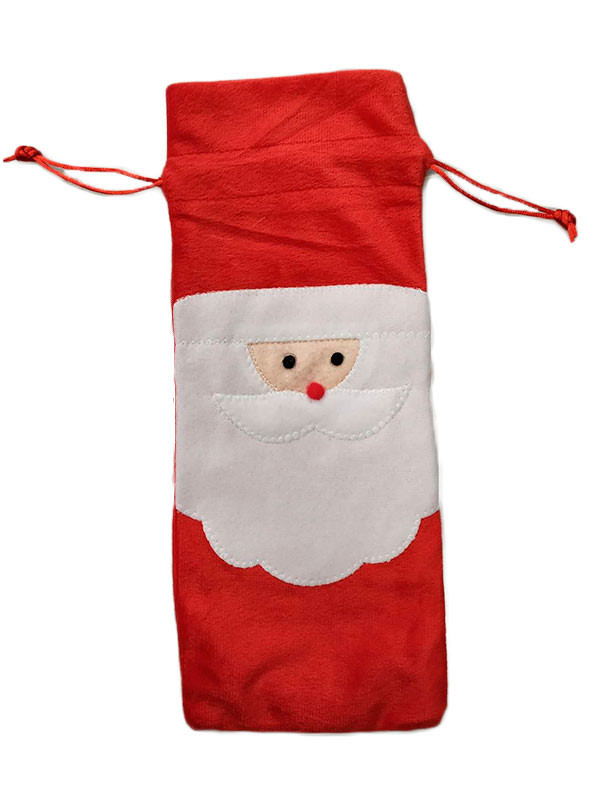 Bolsa navideña para vino noel