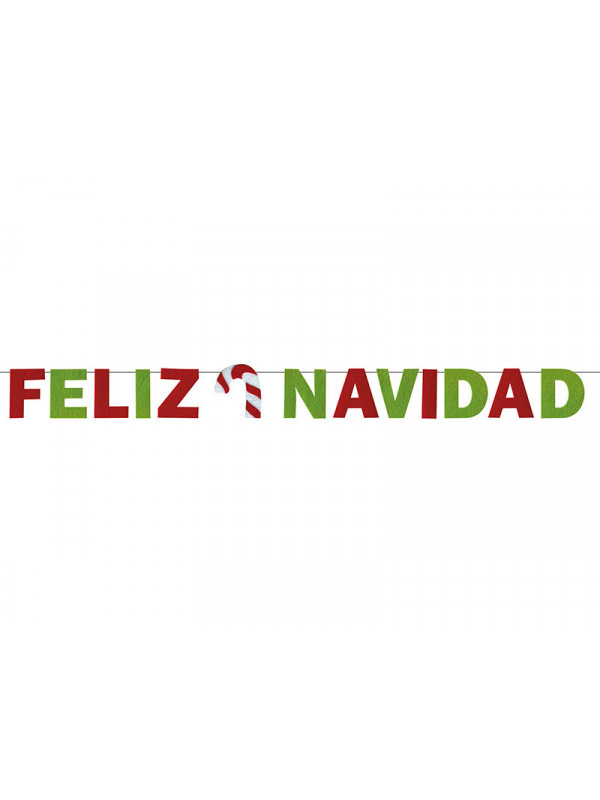 Guirnalda Feliz Navidad fieltro