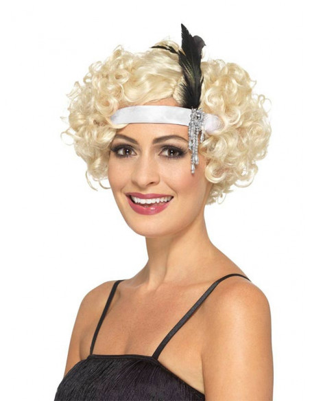 Cinta charleston satén blanco