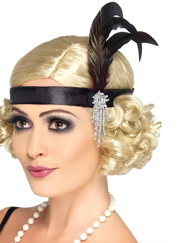 Cinta charleston satén negro