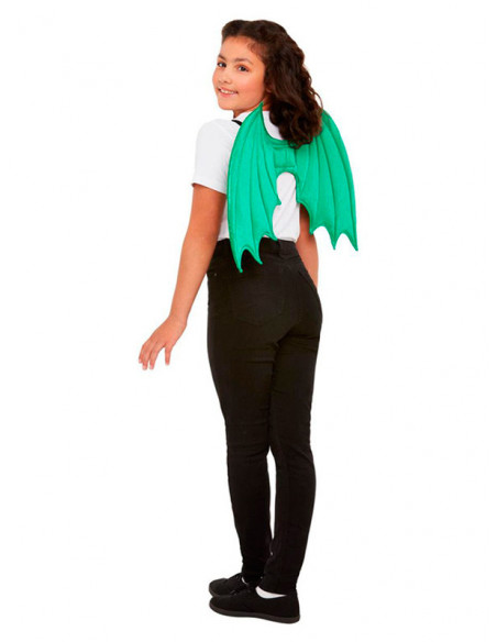 Alas de dragón verde infantil