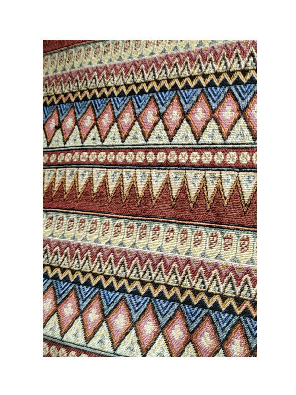 Tejido étnico Aladín granate