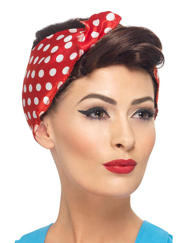 Peluca Años 40 con pañuelo