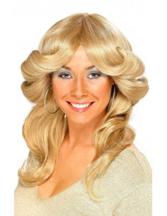 Peluca años 70 mujer rubia
