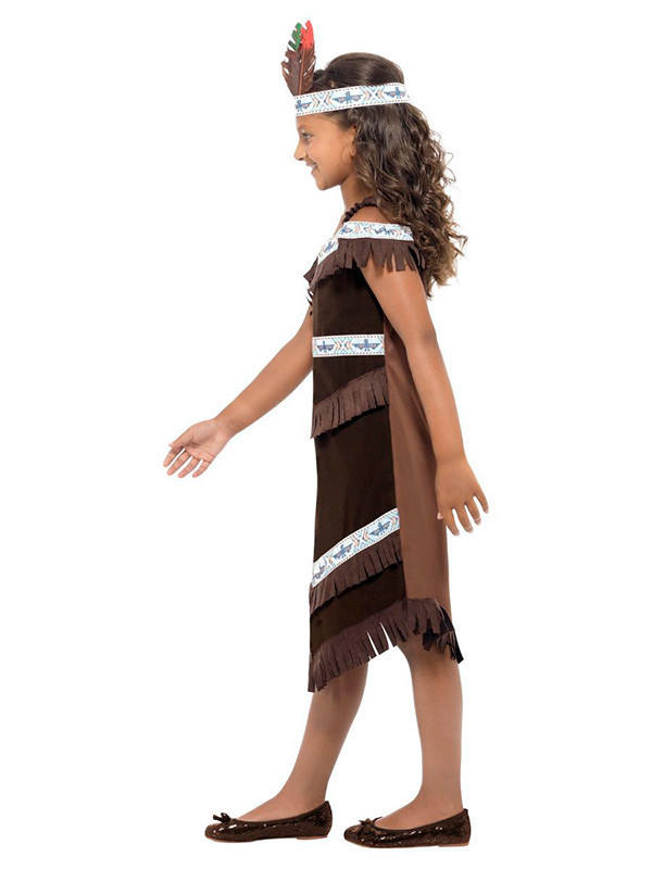 Disfraz india para niña lateral