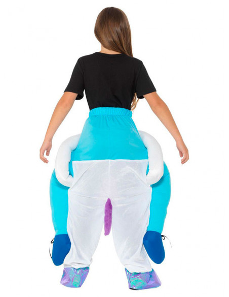 Disfraz unicornio a hombros infantil espalda