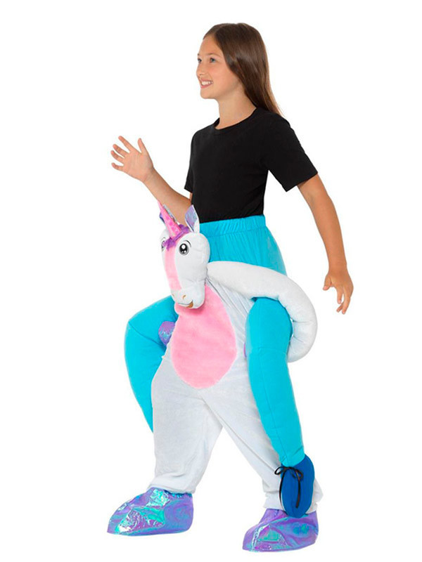 Disfraz unicornio a hombros infantil perfil