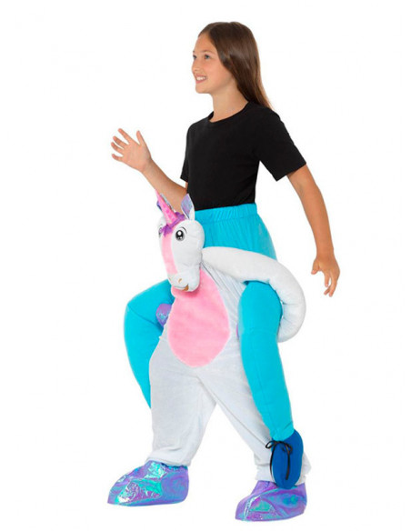 Disfraz unicornio a hombros infantil perfil