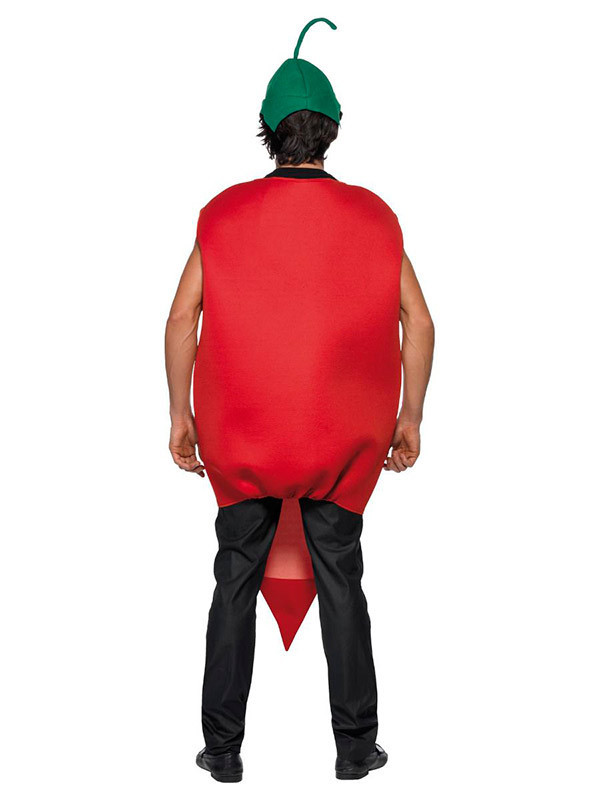 Disfraz de Chile rojo adulto espalda